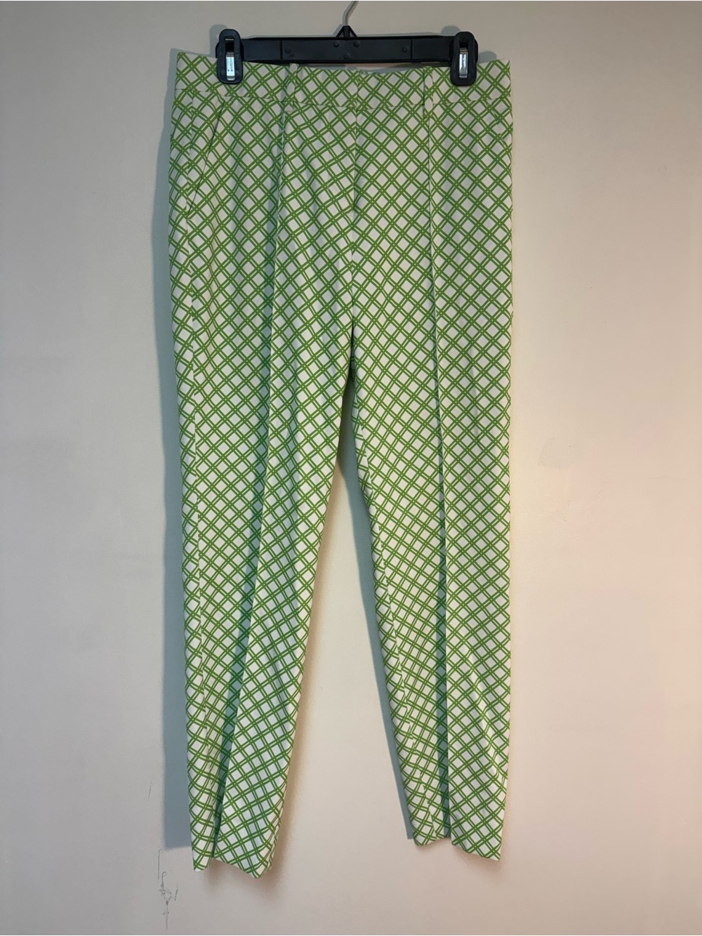 Tory Sport Green & White Geometric Print Pants